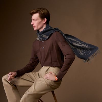 お値下げ❣️ エルメス　スカーフ　メンズ HERMES エルメス スカーフ CARRE カレH 70×70 H984043S